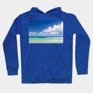 Fisher boat and calm clear turquoise water Hoodie